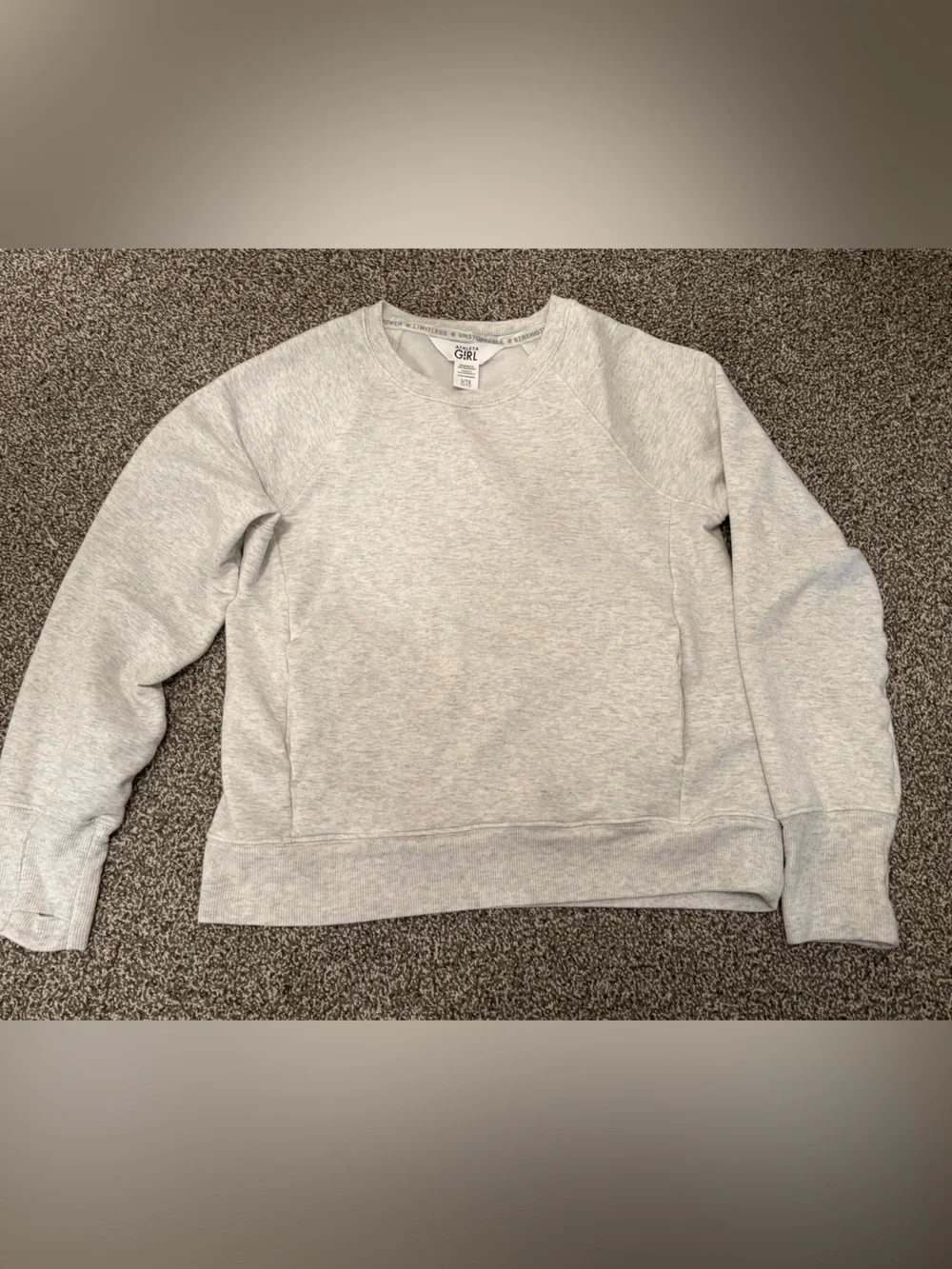 Athleta Light Gray Crewneck Sweatshirt - Girls